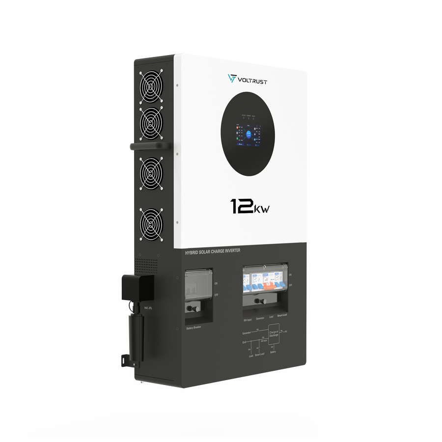 VolTrust 12kW 120/240V Split-Phase Hybrid Inverter with 200A Bypass